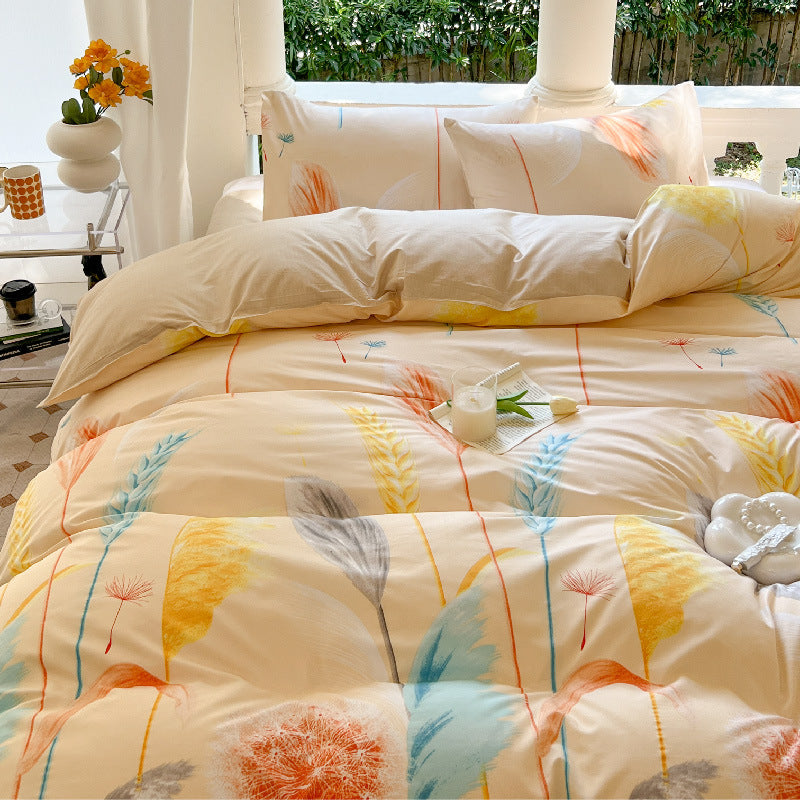 Modern Floral Pattern Duvet Cover Set