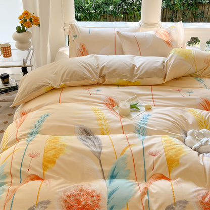 Modern Floral Pattern Duvet Cover Set