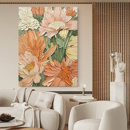 Textured Floral Canvas Art Homeandso