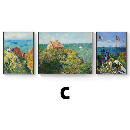 Framed Impressionist Landscape Art Set Homeandso