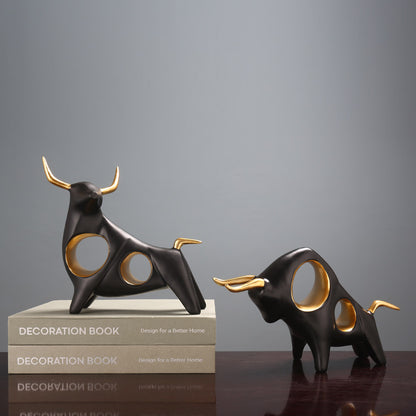 Artistic Bull Sculpture Homeandso