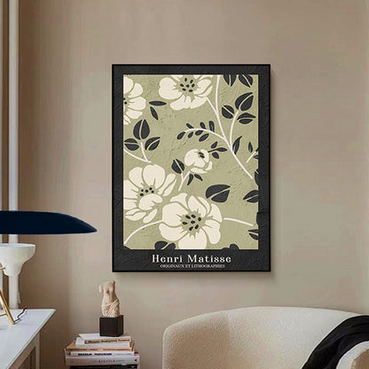 Elegant Floral Line Drawing Art Print Homeandso