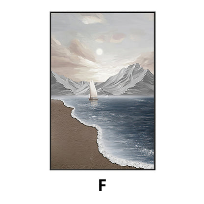 Coastal Beach Landscape Framed Wall Art Homeandso