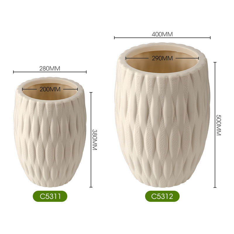 Decorative Textured Ceramic Vase Homeandso