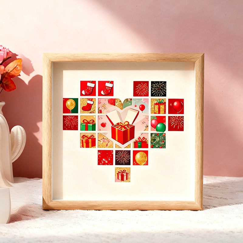 Heart-Themed Holiday Shadow Box Art Frame