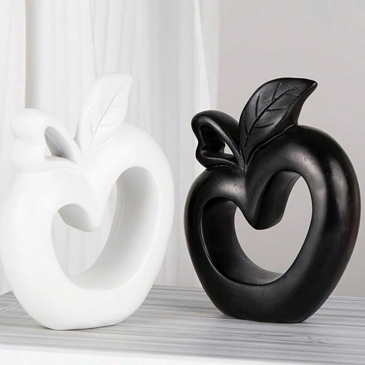 Contemporary Apple-Shaped Sculpture Homeandso