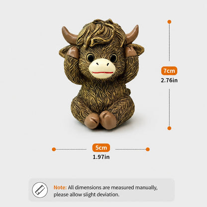 Whimsical Highland Cow Figurine Homeandso