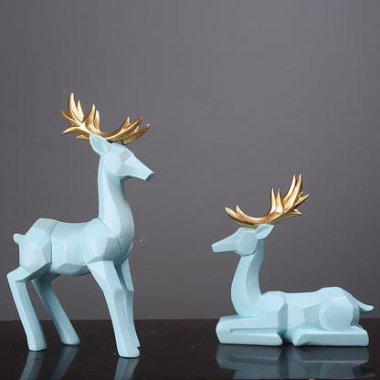 Decorative Resin Deer Sculpture Homeandso