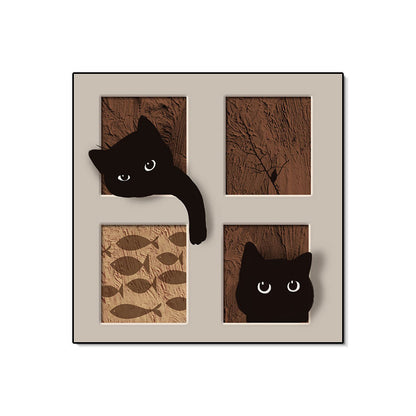 Decorative Framed Cat Artwork Homeandso