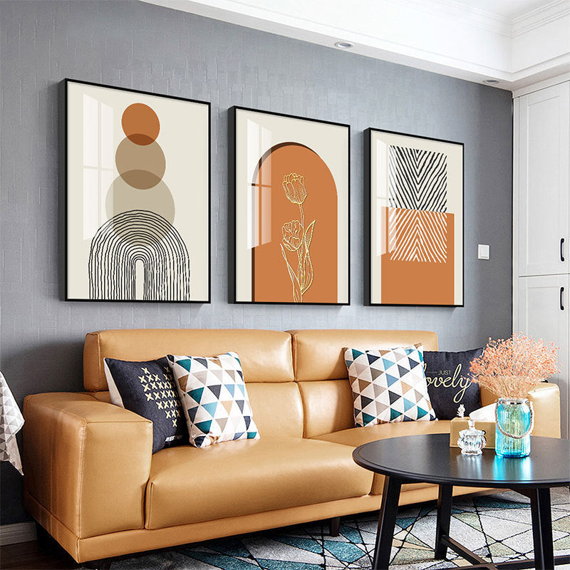 Framed Geometric Landscape Art Set Homeandso