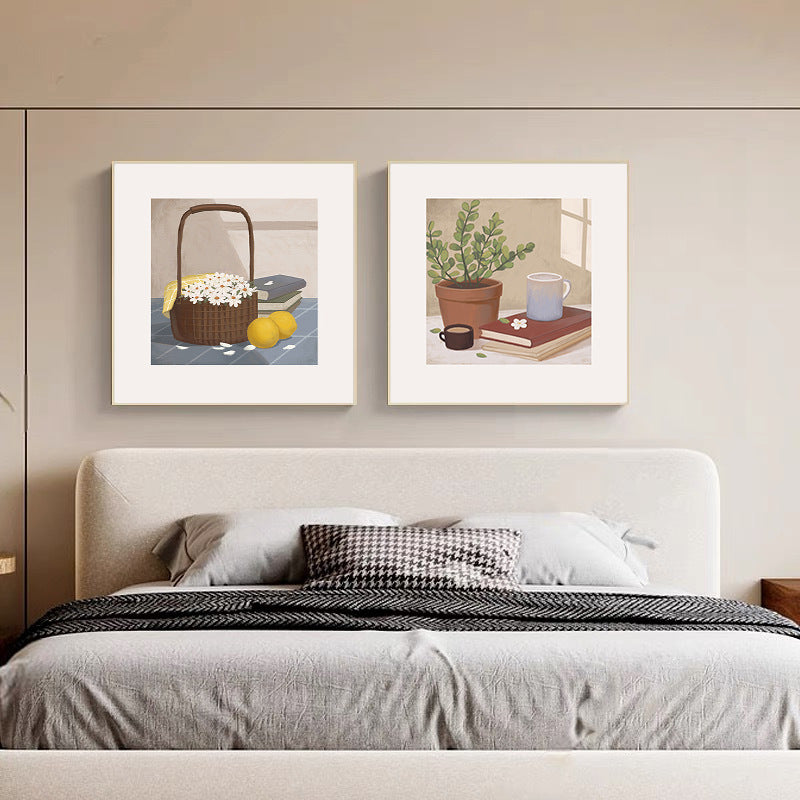 Decorative Floral Basket Art Print Homeandso
