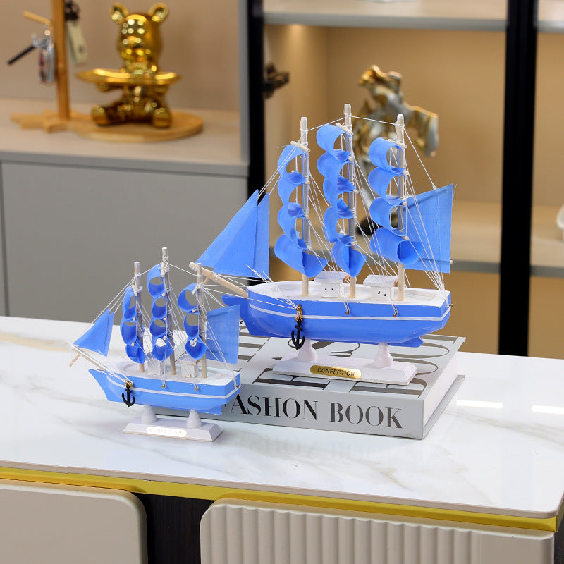 Decorative Nautical-Inspired Sailing Ship Model Homeandso