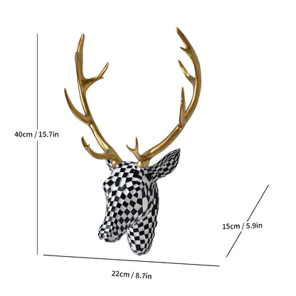 Decorative Wall Mounted Deer Head Sculpture Homeandso