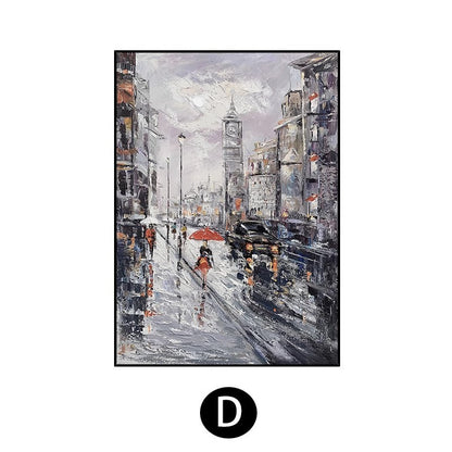 Urban Abstract Cityscape Canvas Artwork Homeandso