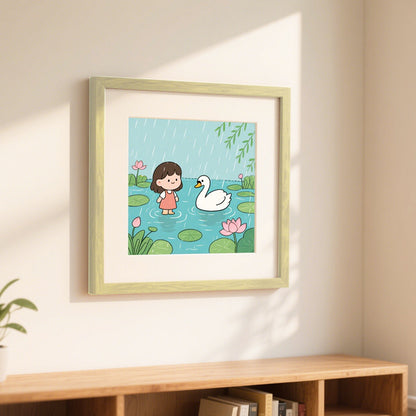 Charming Illustrated Nature Art Frame