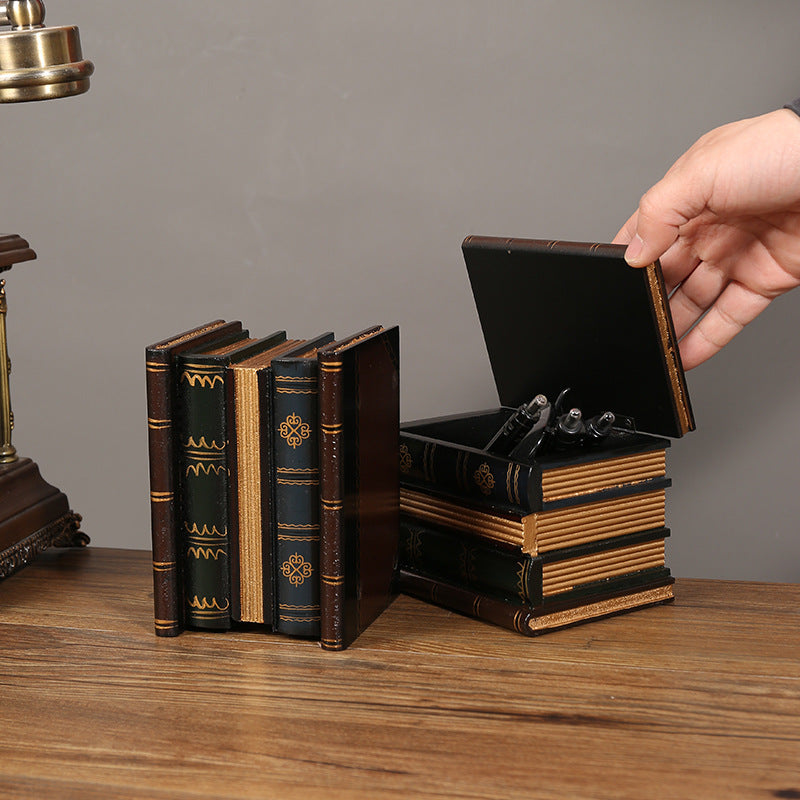 Decorative Antique-Inspired Book Set Homeandso