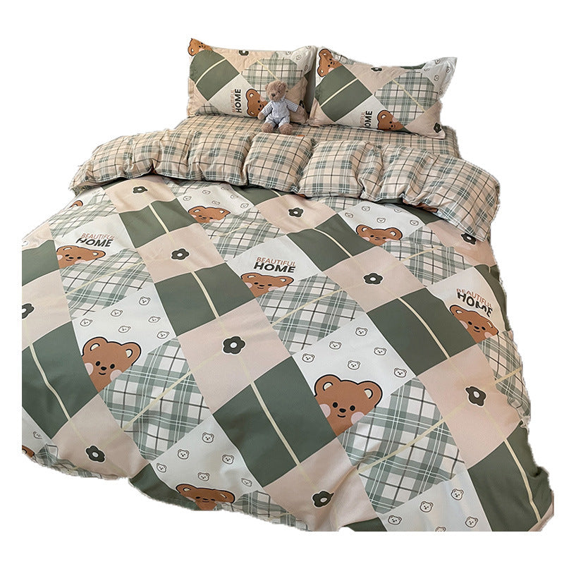 Playful Cartoon Dog-Themed Bedding Set Homeandso