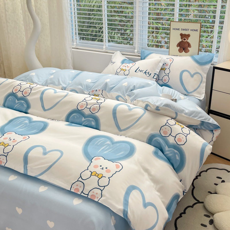 Playful Cartoon Bear Bedding Set Homeandso