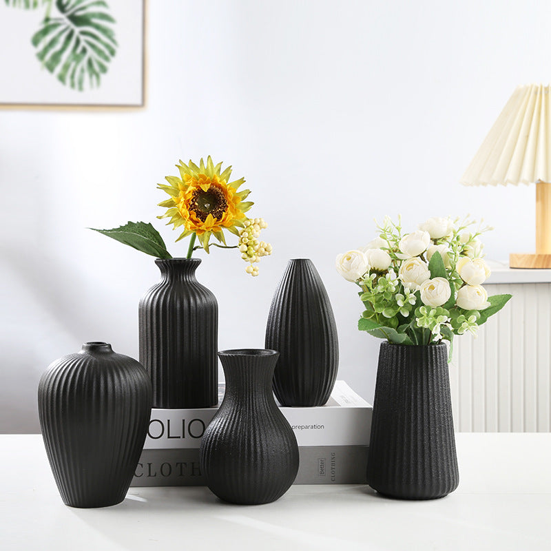 Decorative Textured Ceramic Vase Homeandso