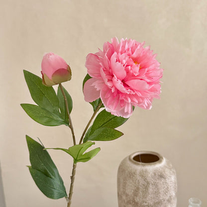 Realistic Peony Floral Stem for Home Decor