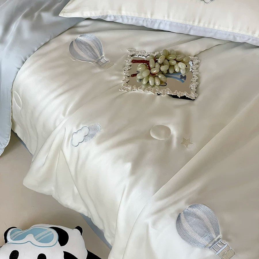 Decorative Silky Smooth Embroidered Bedding Set Homeandso