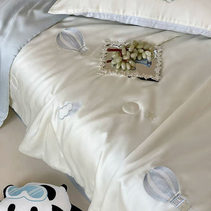 Decorative Silky Smooth Embroidered Bedding Set Homeandso