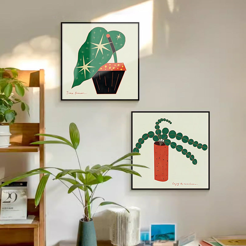 Abstract Plant-Themed Art Print Homeandso