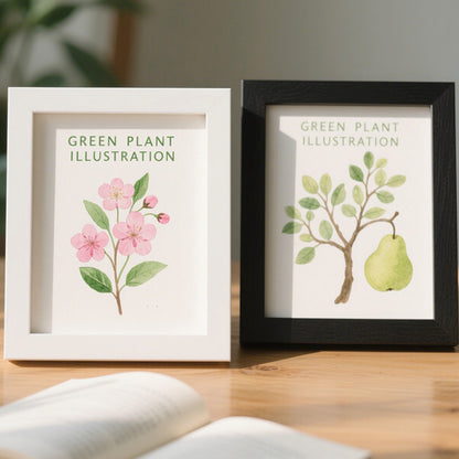 Framed Botanical Illustration Art