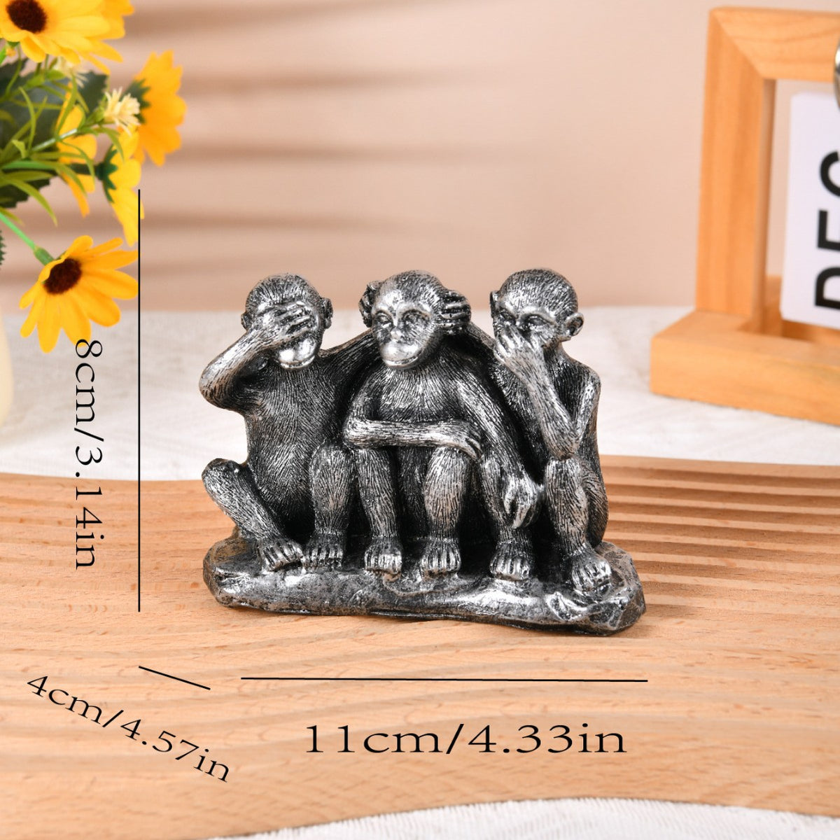 Decorative Three Wise Monkeys Figurine Homeandso