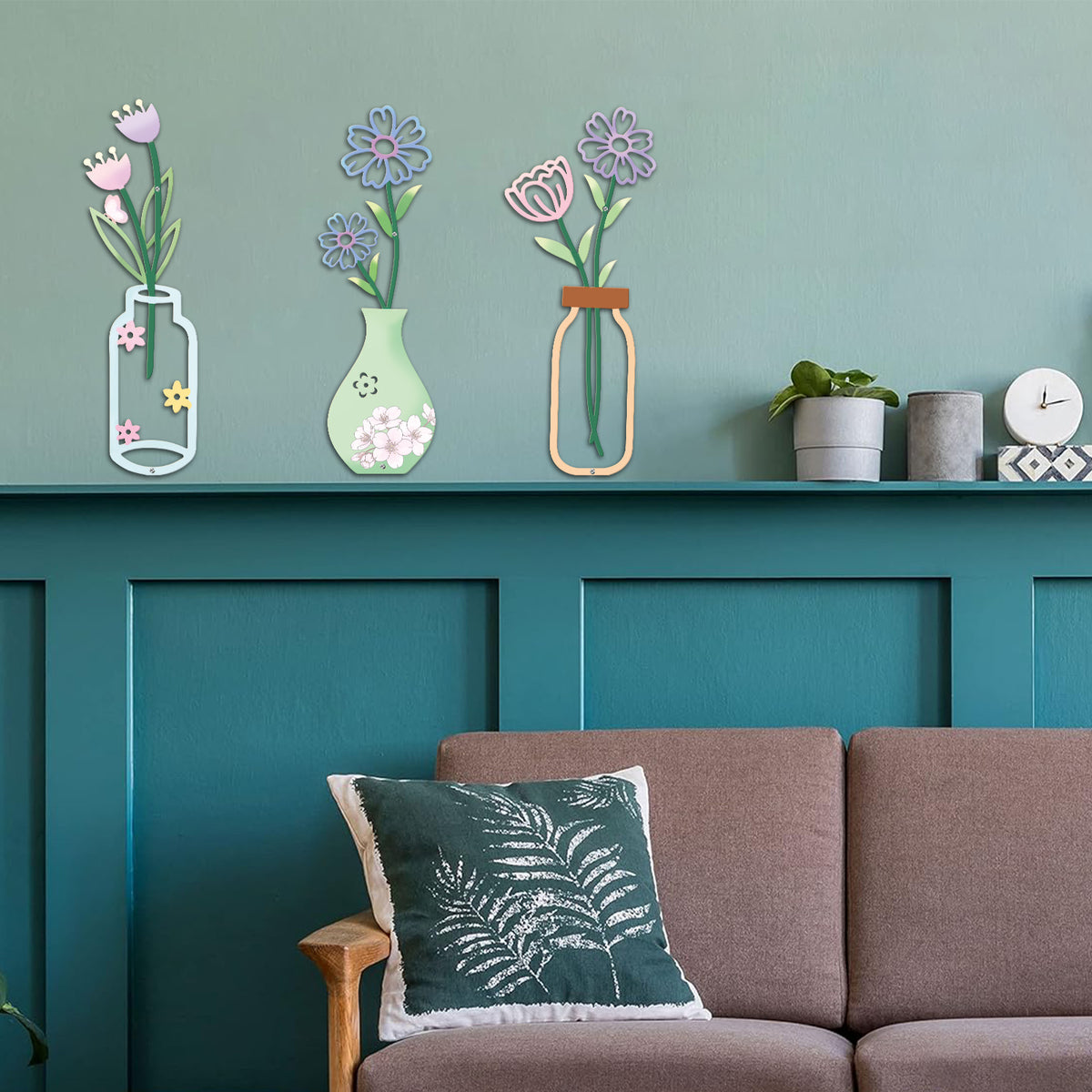 Floral Vase Wall Decor Homeandso