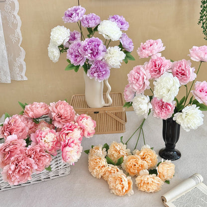 Lifelike Artificial Peony Flower Stem