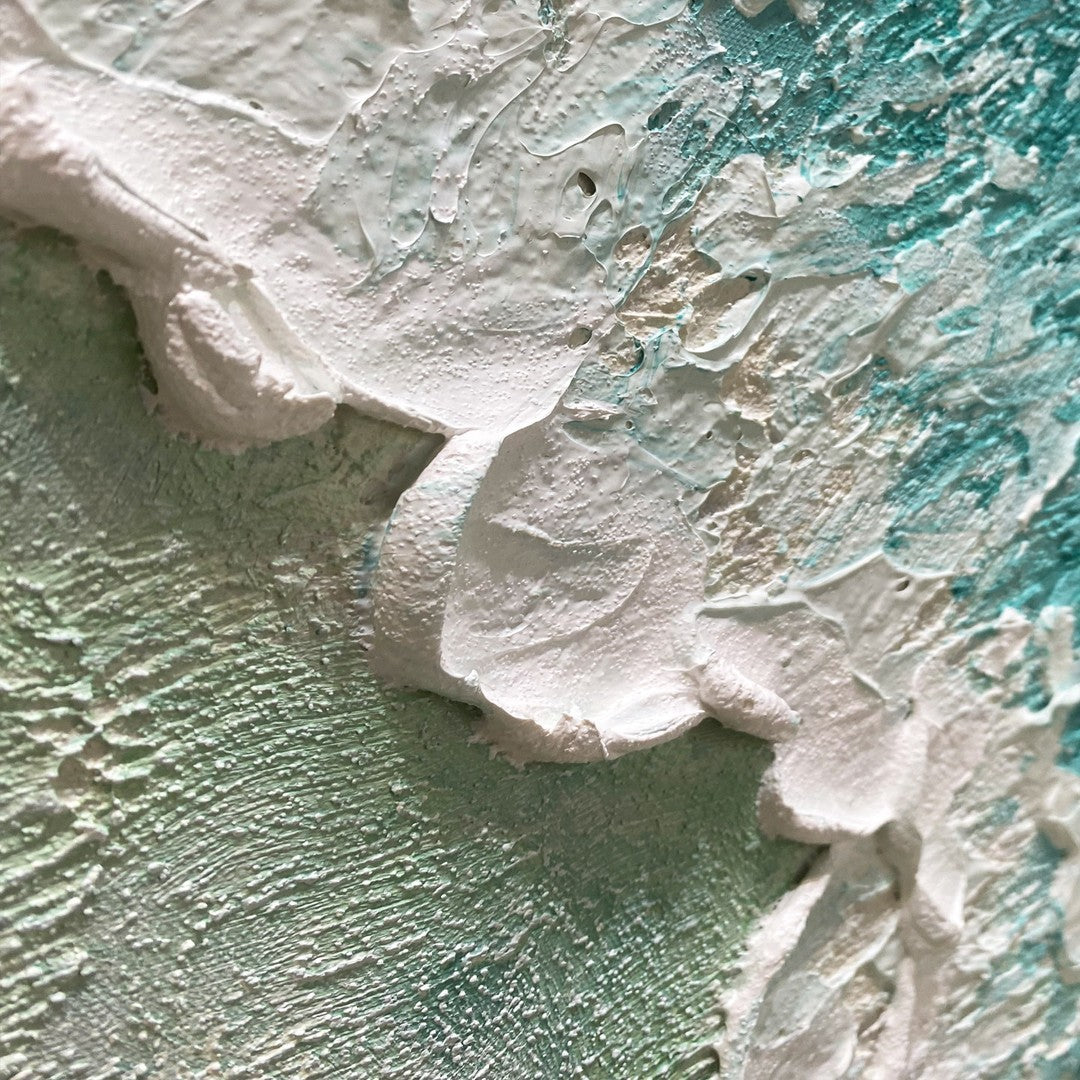 Coastal Waves Textured Canvas Art Homeandso