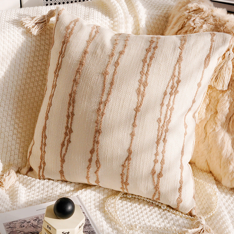 Decorative Floral Textured Lumbar Pillow