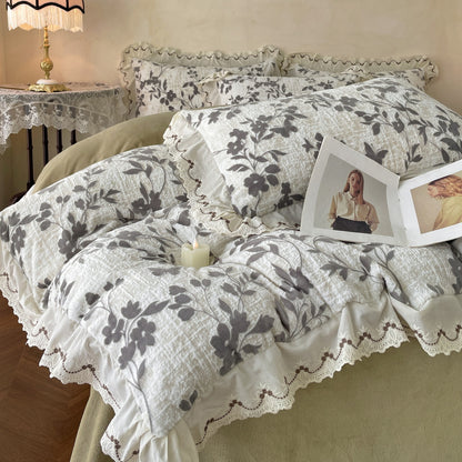 Decorative Floral Printed Duvet Cover Set Homeandso