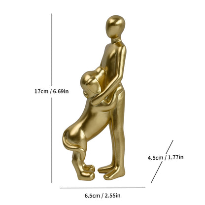 Abstract Couple and Dog Figurine Homeandso
