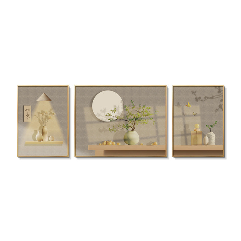 Elegant Botanical Framed Triptych Wall Art Homeandso