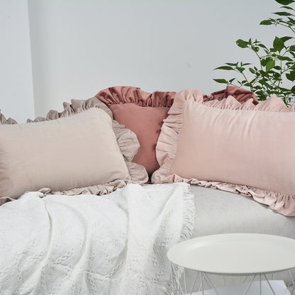 Ruffled Decorative Throw Pillow