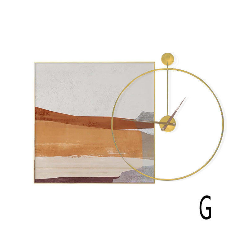 Artistic Wall Clock and Framed Abstract Artwork Homeandso