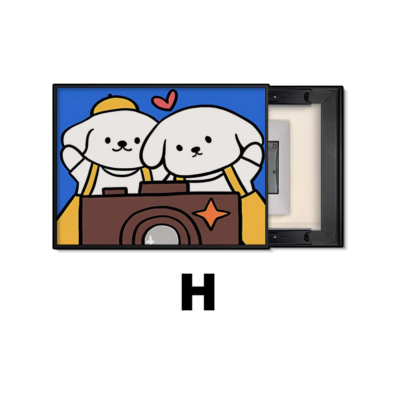Whimsical Dog-Themed Framed Wall Art Homeandso