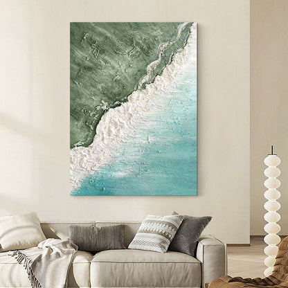 Textured Coastal Wave Canvas Artwork Homeandso
