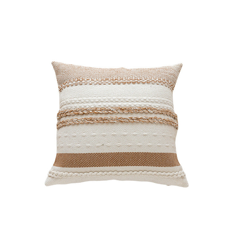 Textured Striped Decorative Cushion