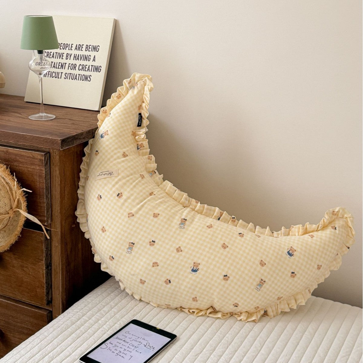 Decorative Moon Shaped Decorative Support Pillow Homeandso