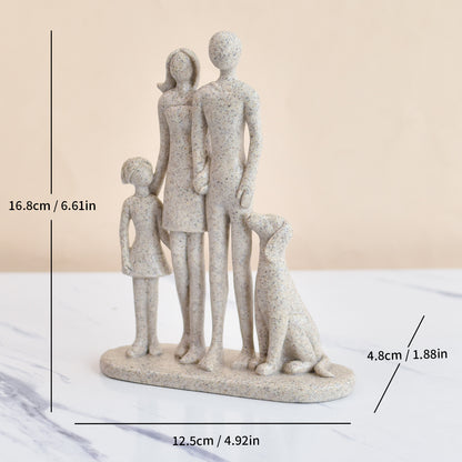 Love Couple and Dog Figurine Homeandso
