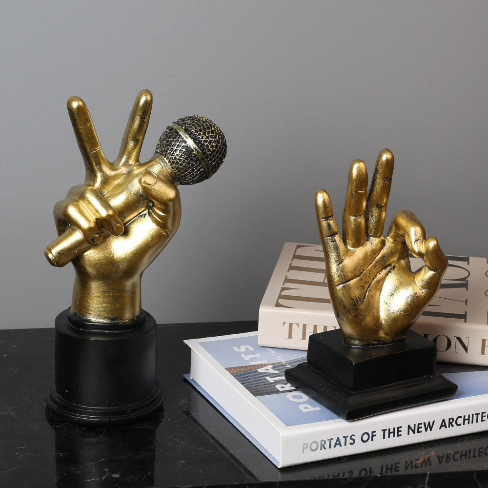 Home Decor Sculptural Hand Gesture Figurine Homeandso