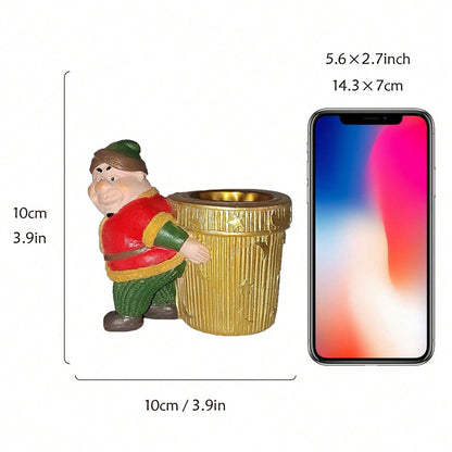 Decorative Trash Can Figurine Homeandso