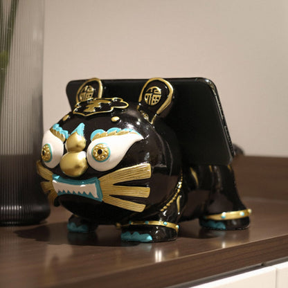 Decorative Black Tiger Phone Stand Homeandso