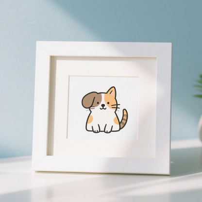 Whimsical Pet Illustration Picture Frame