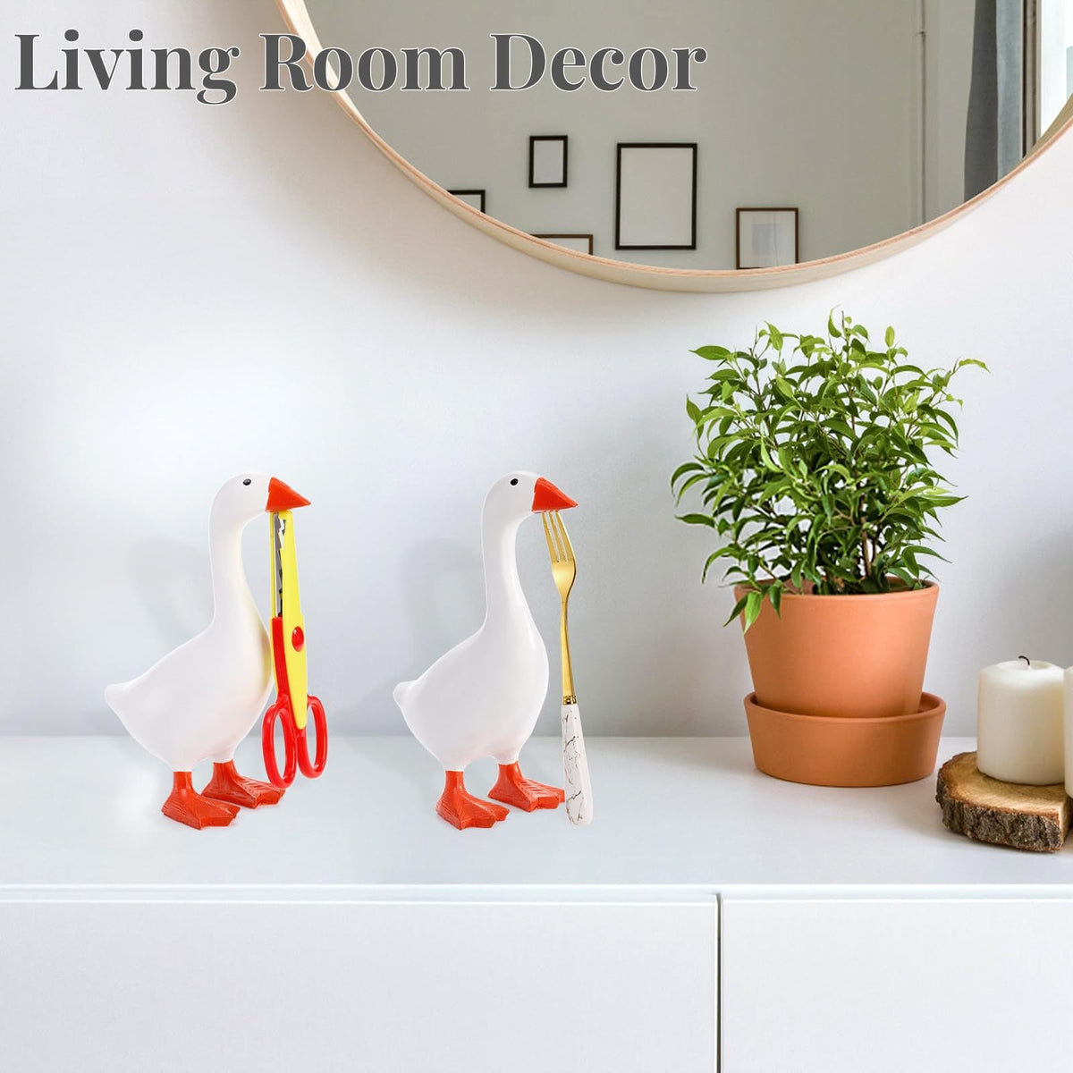 Playful Goose Figurine Homeandso