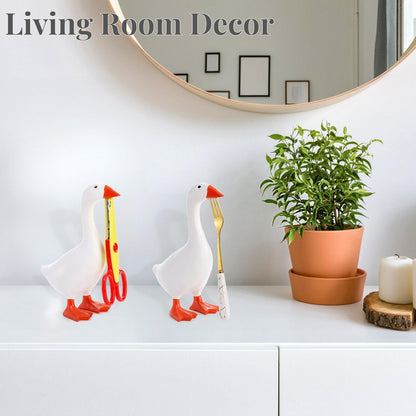 Playful Goose Figurine Homeandso