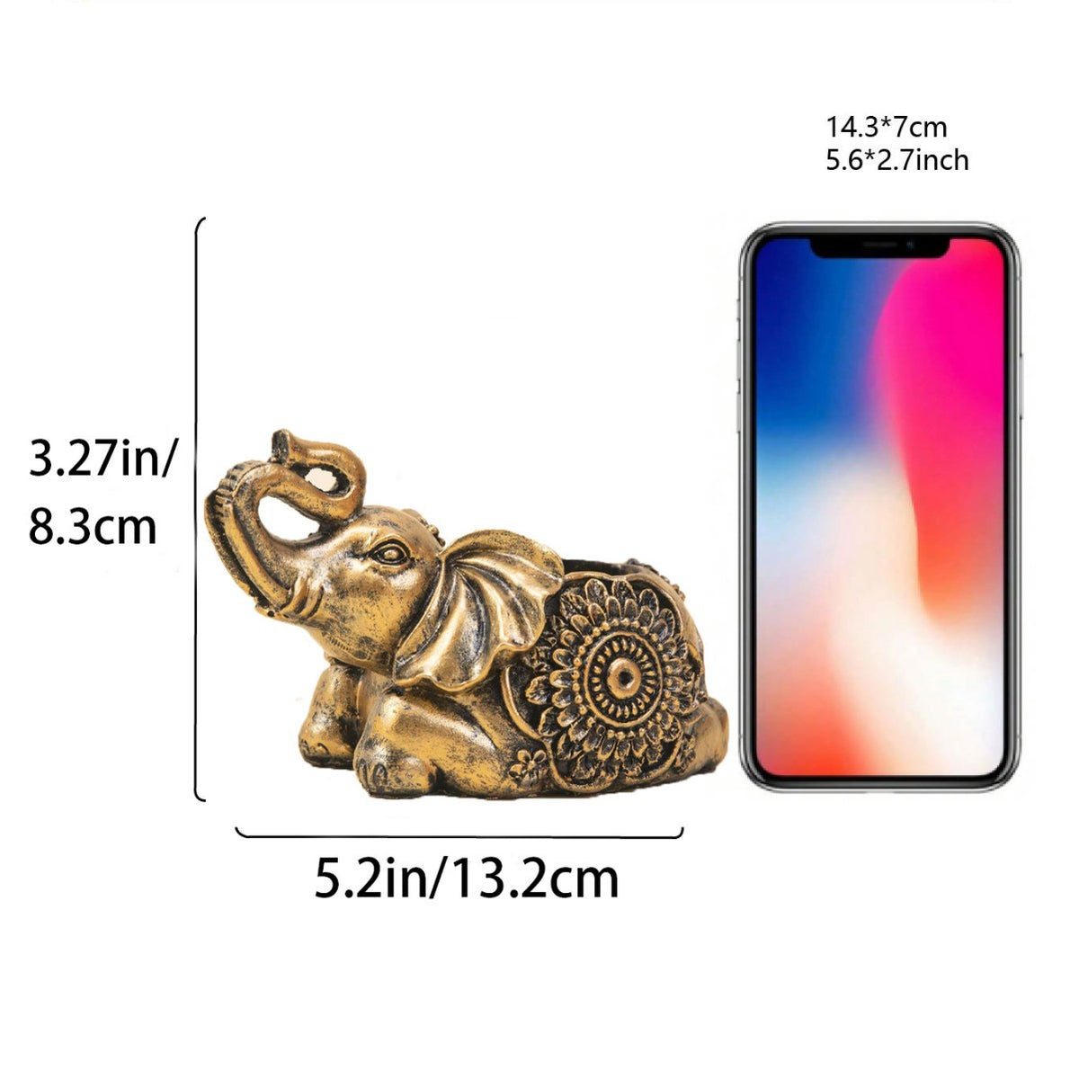 Elephant-Themed Decorative Phone Stand Homeandso